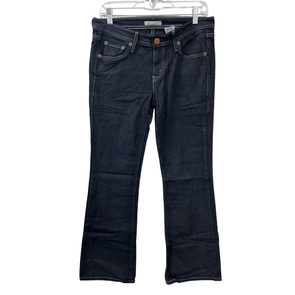 Levi's 515 Bootcut Jeans 9M Dark Indigo Blue Stretch Denim Indie Western Retro